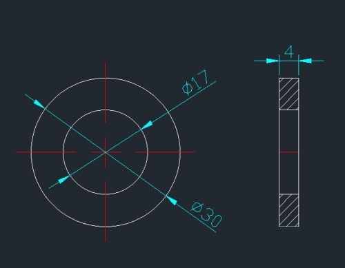 CAD2018怎么绘制平垫圈 CAD2018绘制平垫圈教程