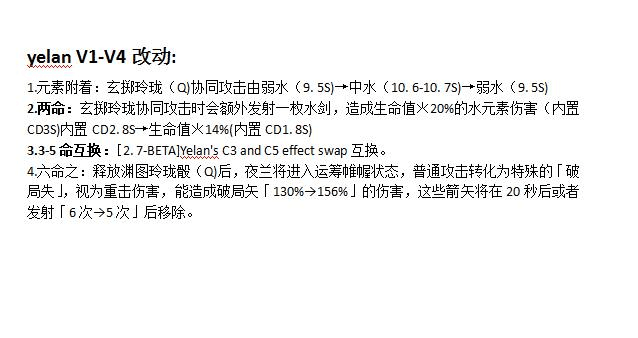 原神夜兰最新v4改动是什么样的 原神夜兰v4改动改了什么